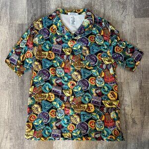 Walt Disney World Authentic Button-Up Shirt - Park Badges/Patches
